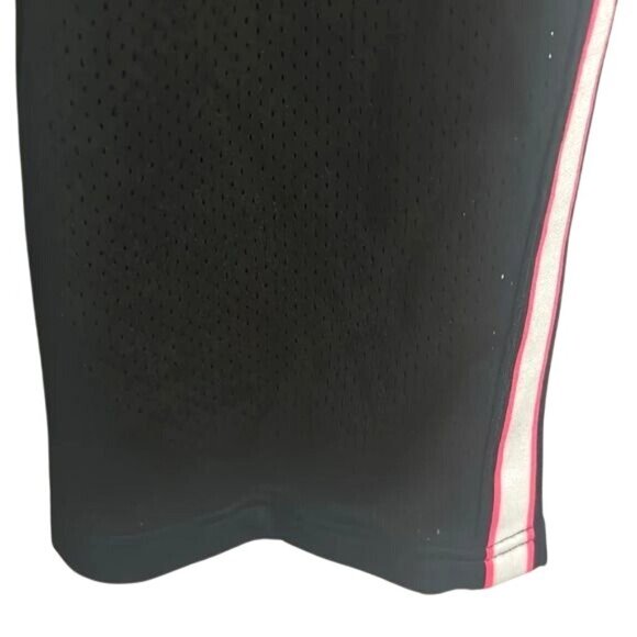 Danskin Now Womens Black Mesh Athletic Pants W/ Pink & White Stripes L/10-12 - Picture 4 of 8